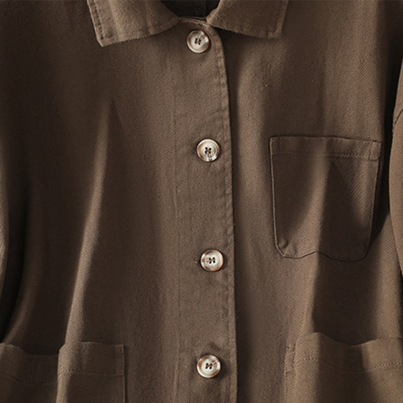 Tactile Cotton Stand Collar Mindful Movement Shirt