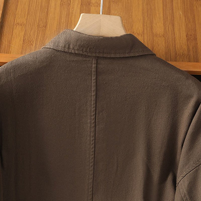 Tactile Cotton Stand Collar Mindful Movement Shirt
