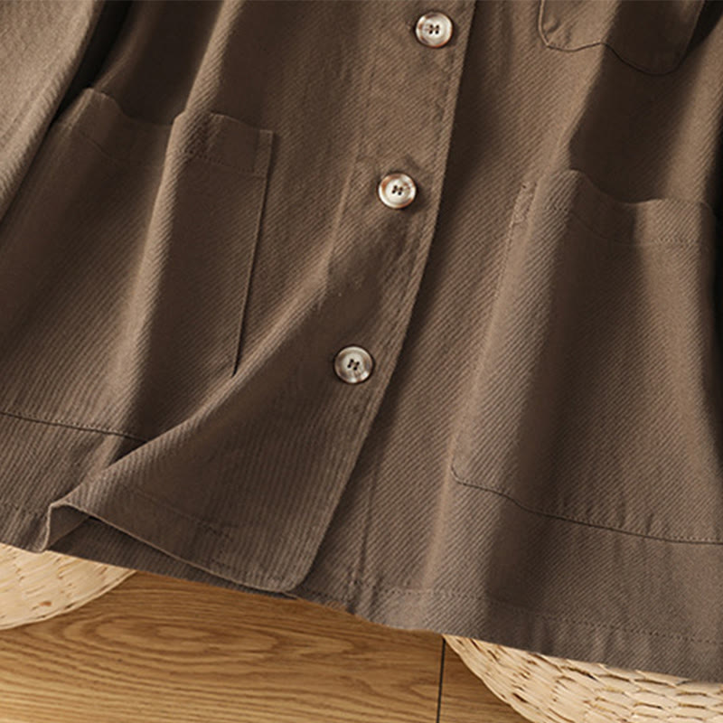 Tactile Cotton Stand Collar Mindful Movement Shirt