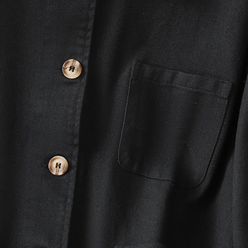 Tactile Cotton Stand Collar Mindful Movement Shirt