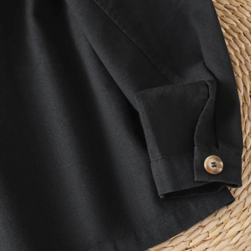 Tactile Cotton Stand Collar Mindful Movement Shirt