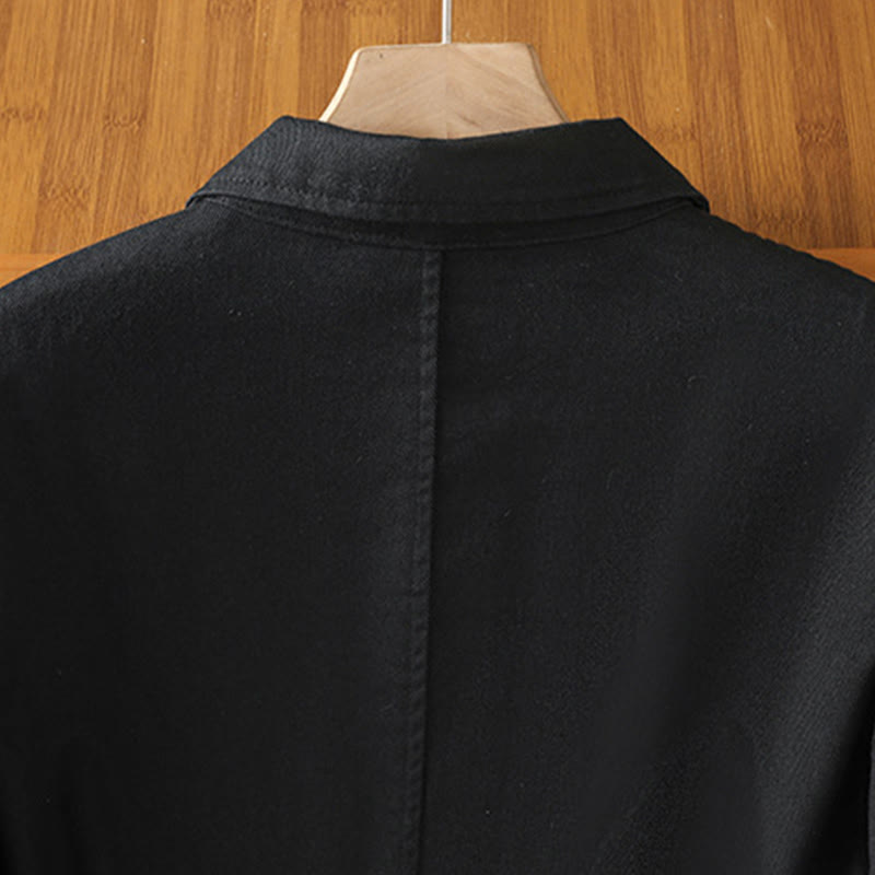 Tactile Cotton Stand Collar Mindful Movement Shirt