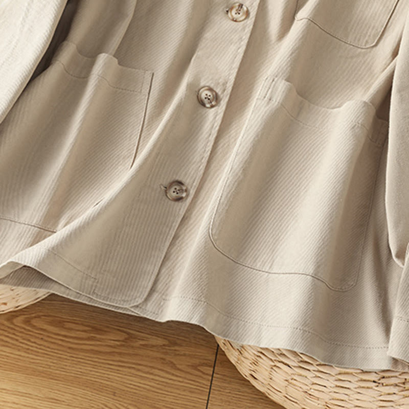 Tactile Cotton Stand Collar Mindful Movement Shirt