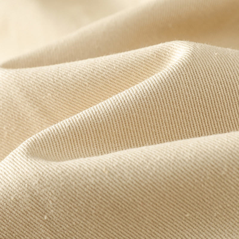 Casual Women's Long Sleeve Stand Collar Cotton Shirt With Pockets
