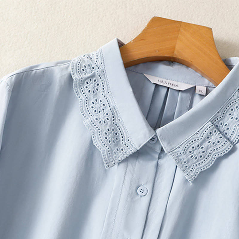 Pure Cotton Stand-Collar Long Sleeve Meditation Shirt