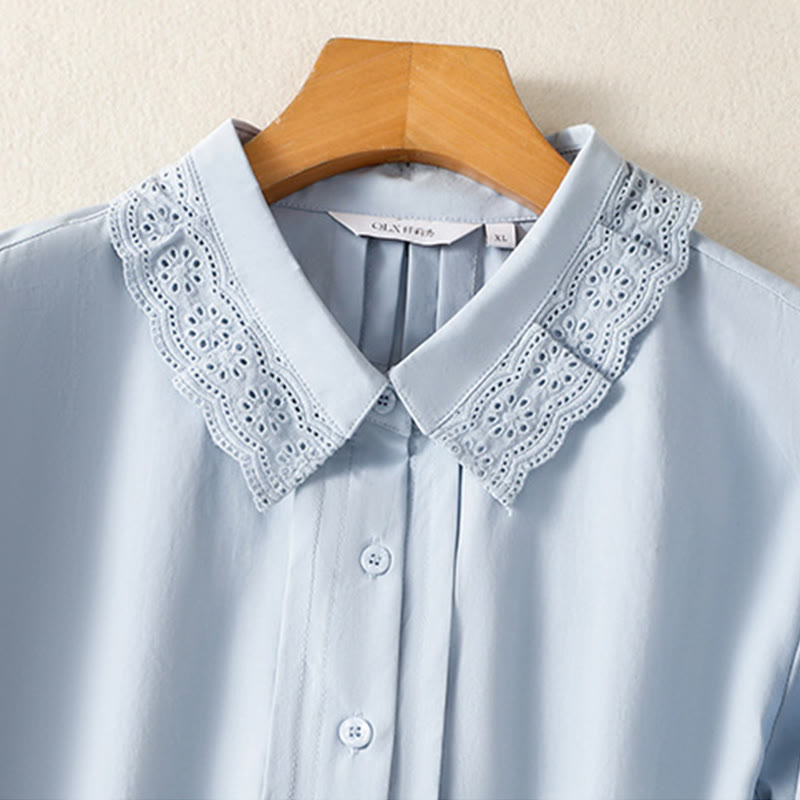 Pure Cotton Stand-Collar Long Sleeve Meditation Shirt