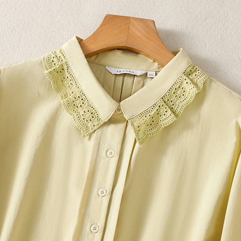 Pure Cotton Stand-Collar Long Sleeve Meditation Shirt