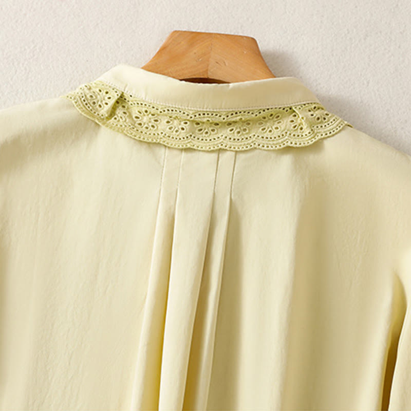 Pure Cotton Stand-Collar Long Sleeve Meditation Shirt