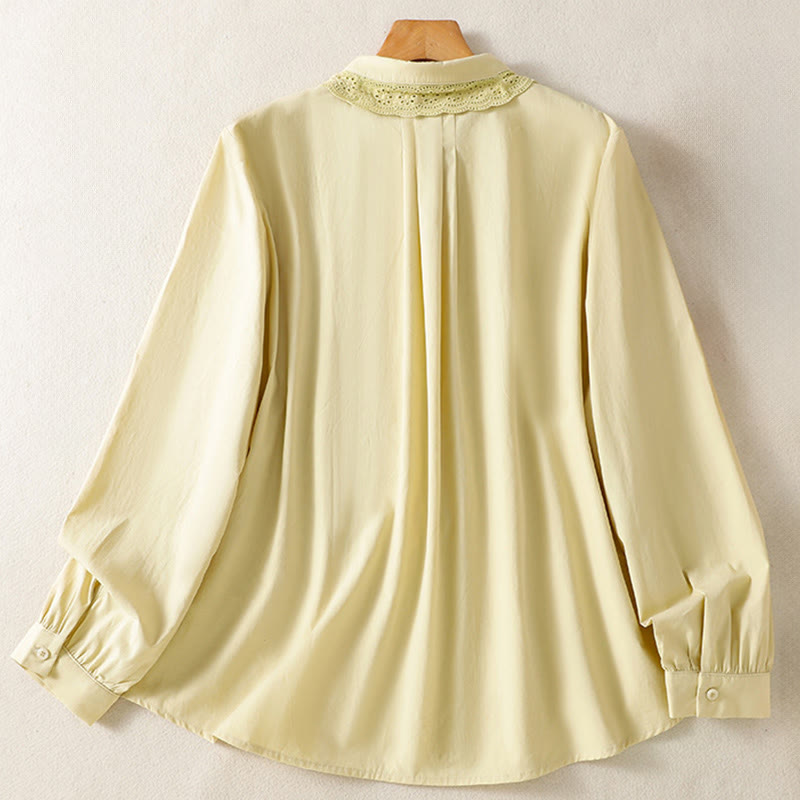 Pure Cotton Stand-Collar Long Sleeve Meditation Shirt