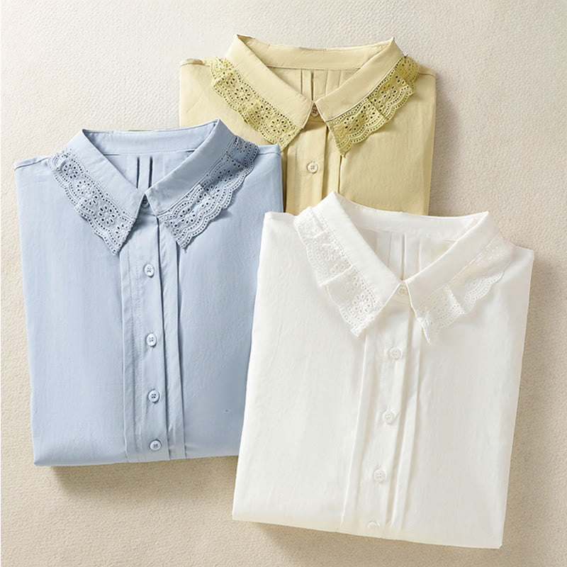Pure Cotton Stand-Collar Long Sleeve Meditation Shirt