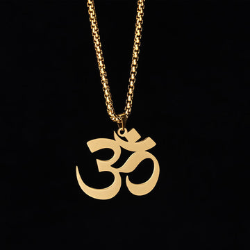 Om Symbol Mantra Stainless Steel Focus Necklace Pendant
