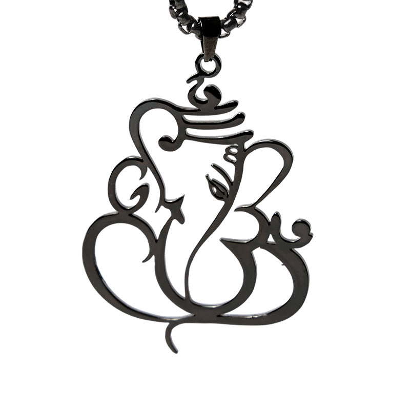 Ganesh Elephant Stainless Steel Protection Necklace Pendant