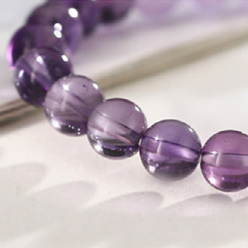 Natural Strawberry Quartz & Lotus Beaded Gemstone Bracelet with Amethyst or Rose Quartz