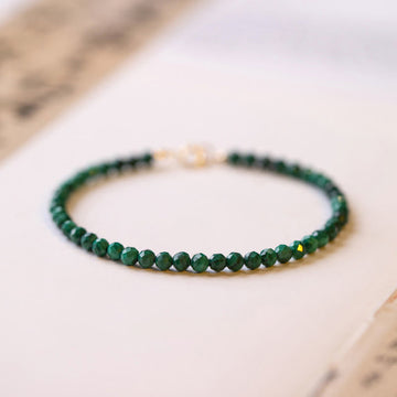 3mm Natural Malachite Ultra-thin Beads Anti-anxiety Bracelet