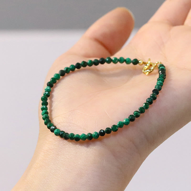 3mm Natural Malachite Ultra-thin Beads Anti-anxiety Bracelet