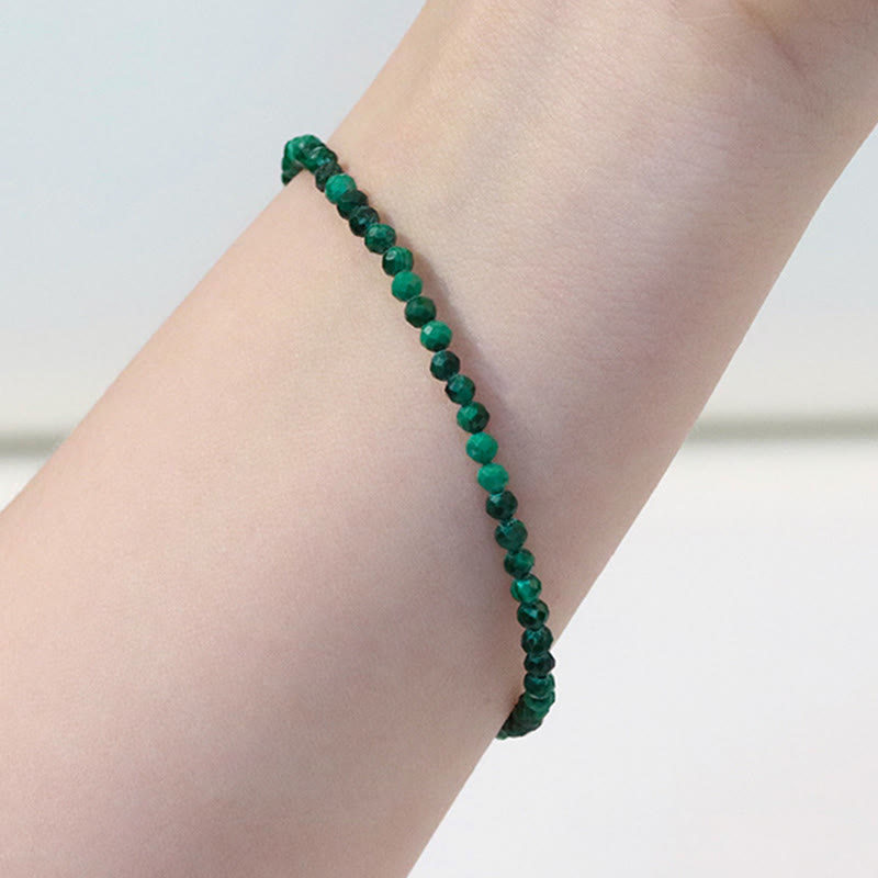 3mm Natural Malachite Ultra-thin Beads Anti-anxiety Bracelet