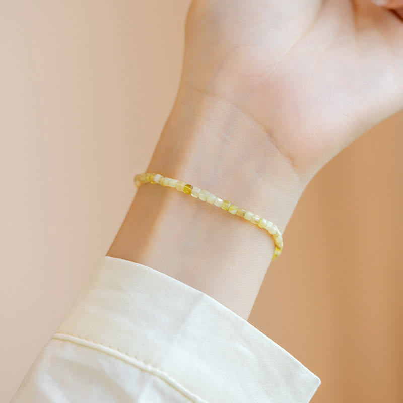 2mm Natural Opal Ultra-thin Beads Motivation Bracelet