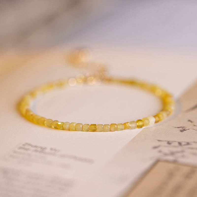 2mm Natural Opal Ultra-thin Beads Motivation Bracelet