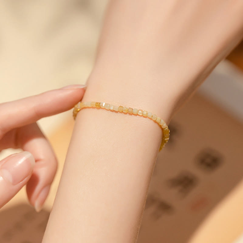 2mm Natural Opal Ultra-thin Beads Motivation Bracelet