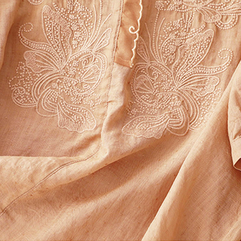 V-Neck Butterfly Women's Half Sleeve Shirt