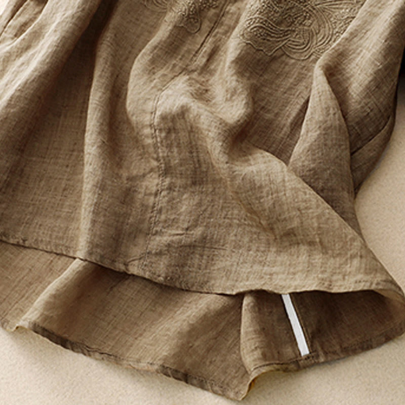 V-Neck Butterfly Women's Half Sleeve Shirt