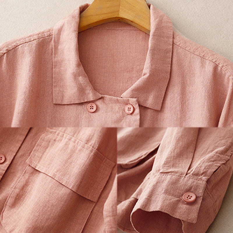 Breathable Cotton Double-Breasted Mindful Layering Jacket