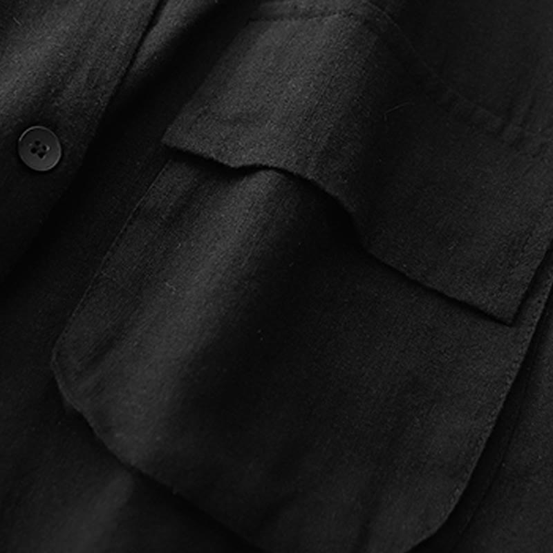 Breathable Cotton Double-Breasted Mindful Layering Jacket