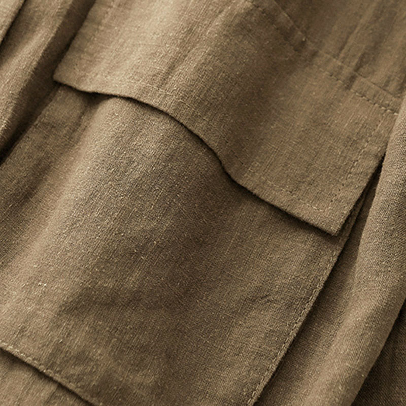 Breathable Cotton Double-Breasted Mindful Layering Jacket