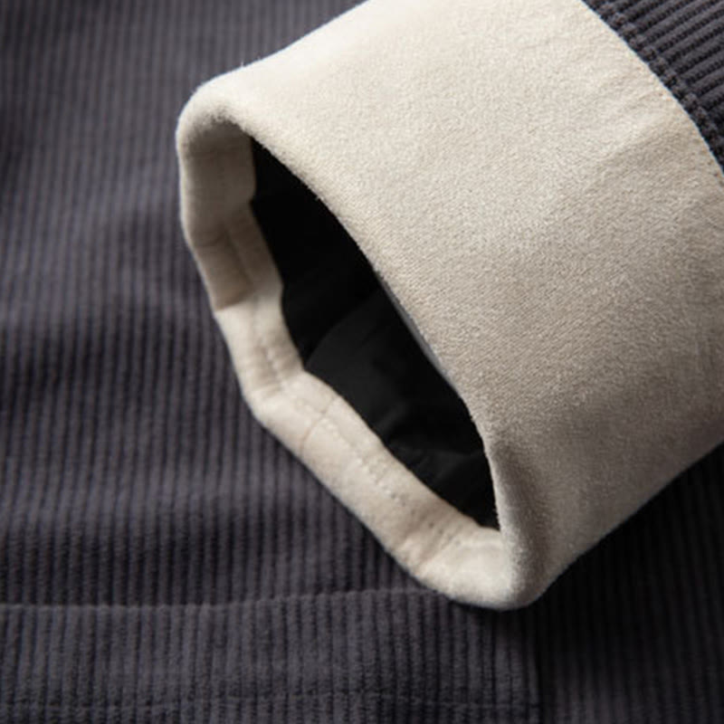 Thick Cotton Mandarin Collar Structured Meditation Jacket