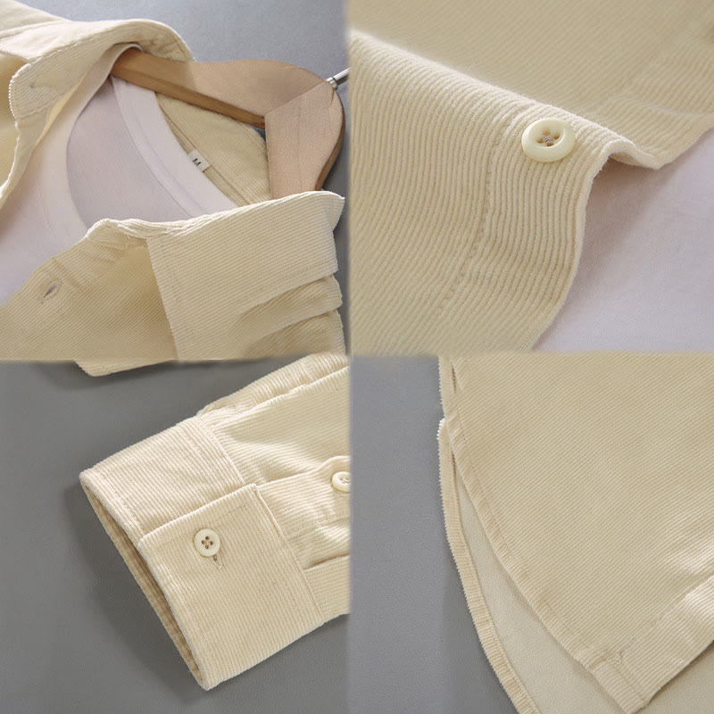Pure Cotton Corduroy Structured Daily Mindful Shirt