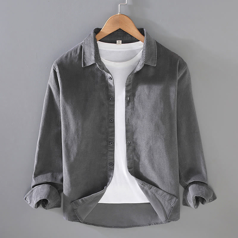 Pure Cotton Corduroy Structured Daily Mindful Shirt