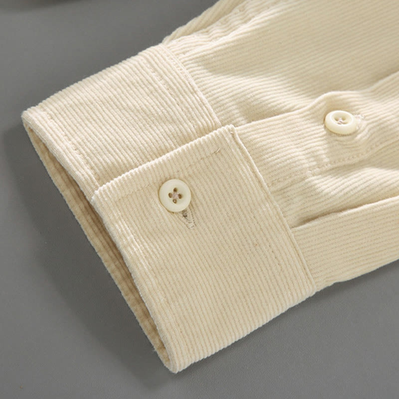 Pure Cotton Corduroy Structured Daily Mindful Shirt