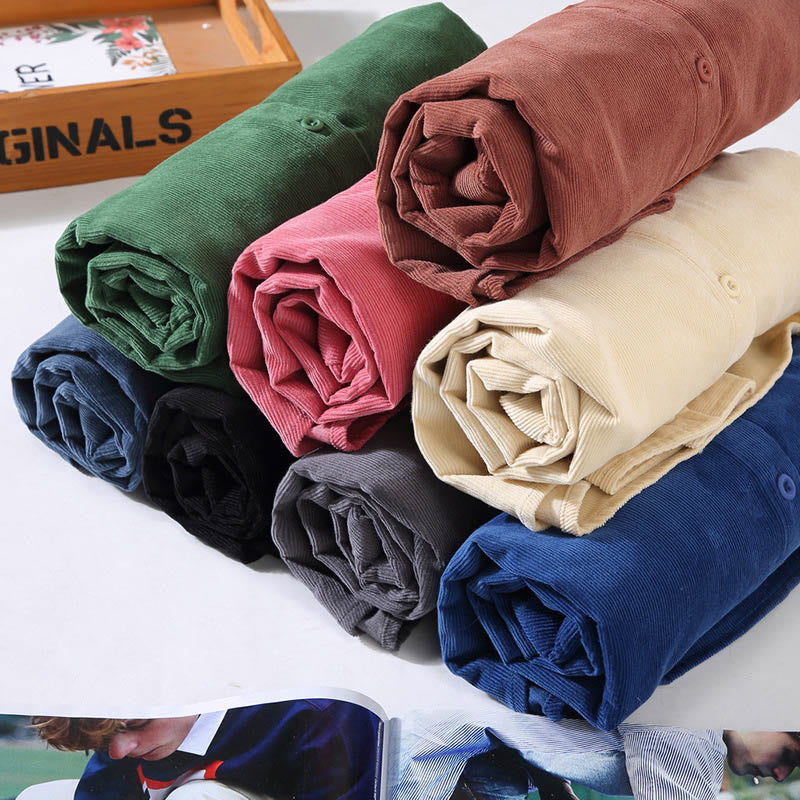 Pure Cotton Corduroy Structured Daily Mindful Shirt