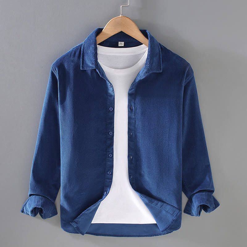 Pure Cotton Corduroy Structured Daily Mindful Shirt
