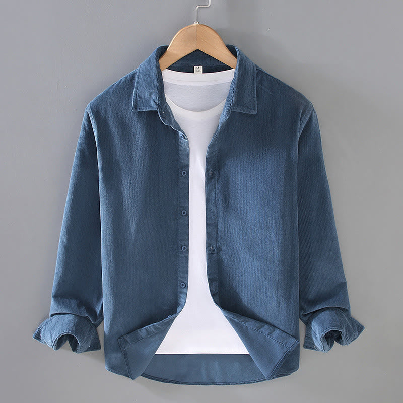 Pure Cotton Corduroy Structured Daily Mindful Shirt