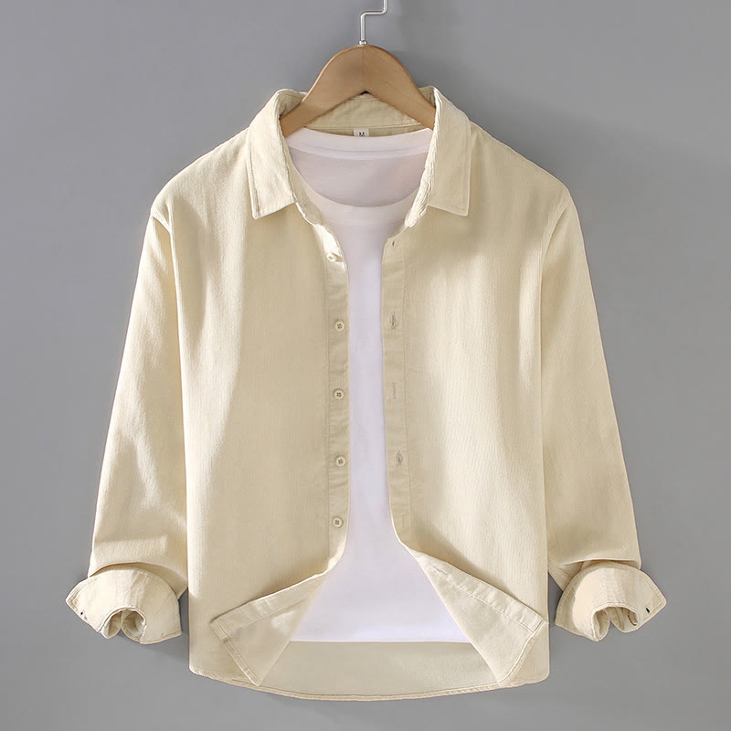 Pure Cotton Corduroy Structured Daily Mindful Shirt