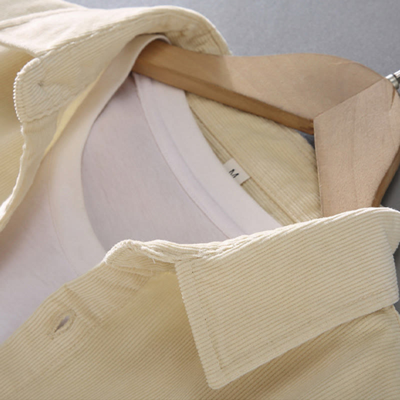 Pure Cotton Corduroy Structured Daily Mindful Shirt