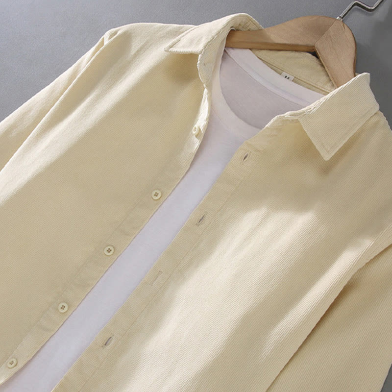 Pure Cotton Corduroy Structured Daily Mindful Shirt