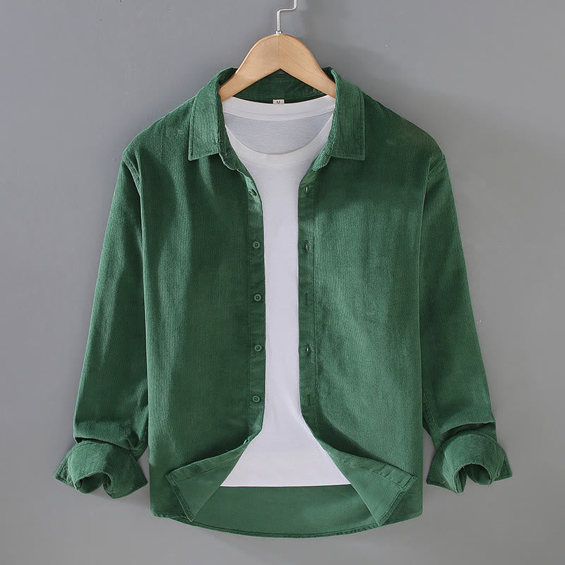 Pure Cotton Corduroy Structured Daily Mindful Shirt