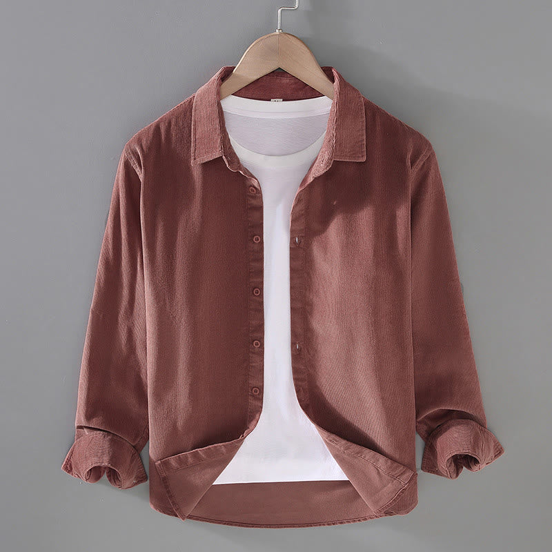 Pure Cotton Corduroy Structured Daily Mindful Shirt