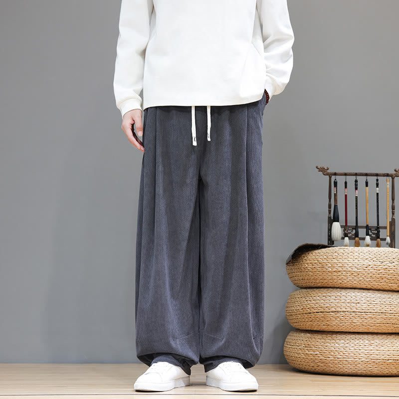 Tactile Cotton Corduroy Loose-Fit Meditation Harem Pants