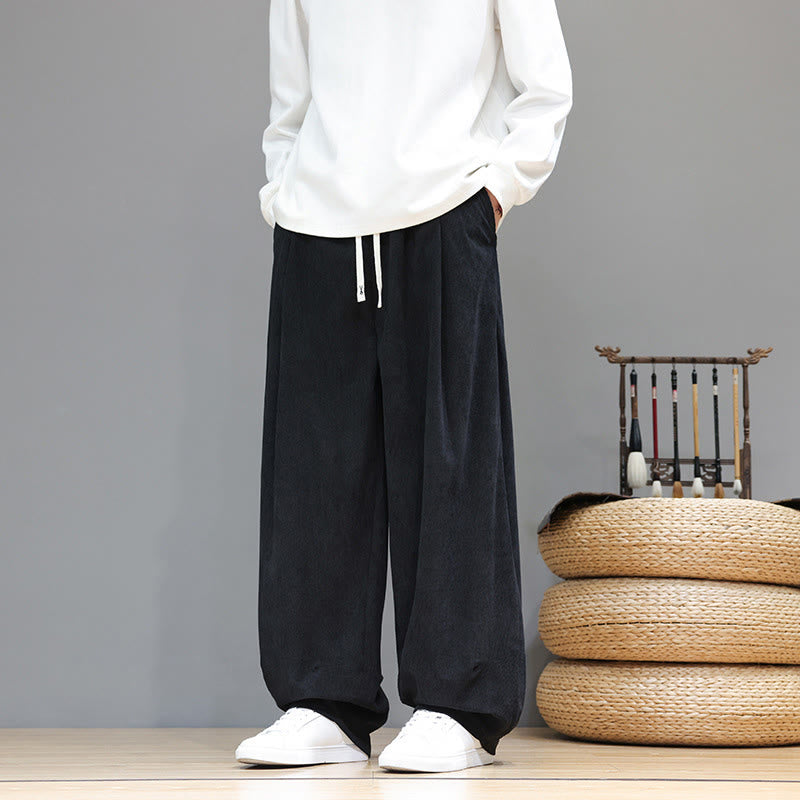Tactile Cotton Corduroy Loose-Fit Meditation Harem Pants