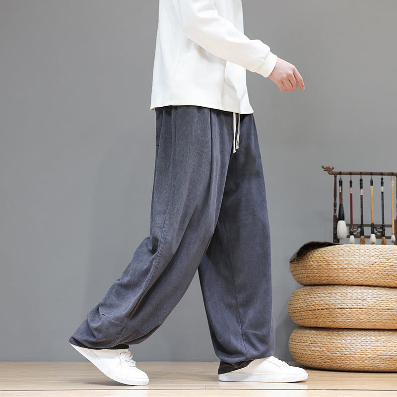 Tactile Cotton Corduroy Loose-Fit Meditation Harem Pants