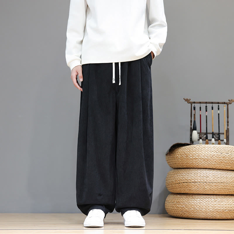 Tactile Cotton Corduroy Loose-Fit Meditation Harem Pants