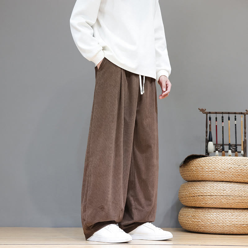 Tactile Cotton Corduroy Loose-Fit Meditation Harem Pants