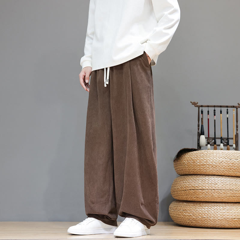 Tactile Cotton Corduroy Loose-Fit Meditation Harem Pants