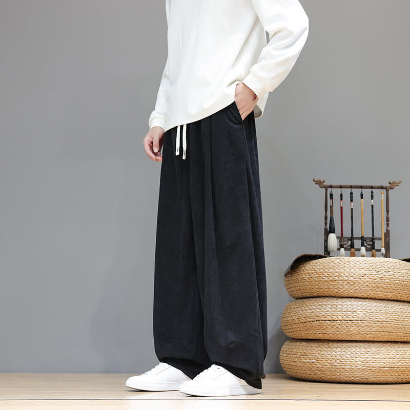 Tactile Cotton Corduroy Loose-Fit Meditation Harem Pants