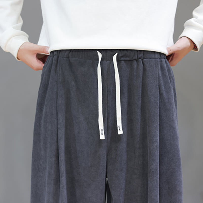 Tactile Cotton Corduroy Loose-Fit Meditation Harem Pants