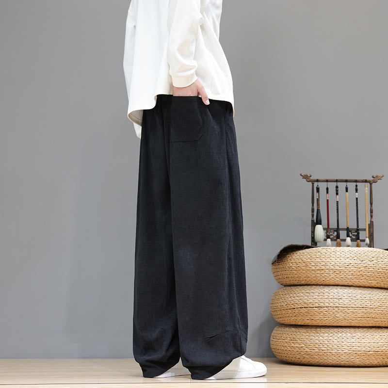 Tactile Cotton Corduroy Loose-Fit Meditation Harem Pants