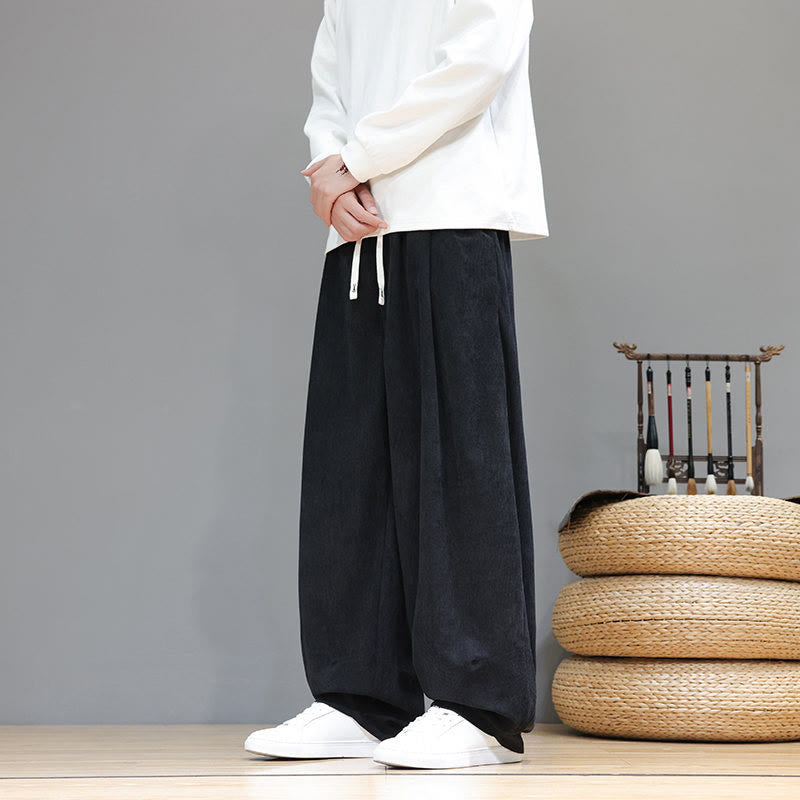 Tactile Cotton Corduroy Loose-Fit Meditation Harem Pants